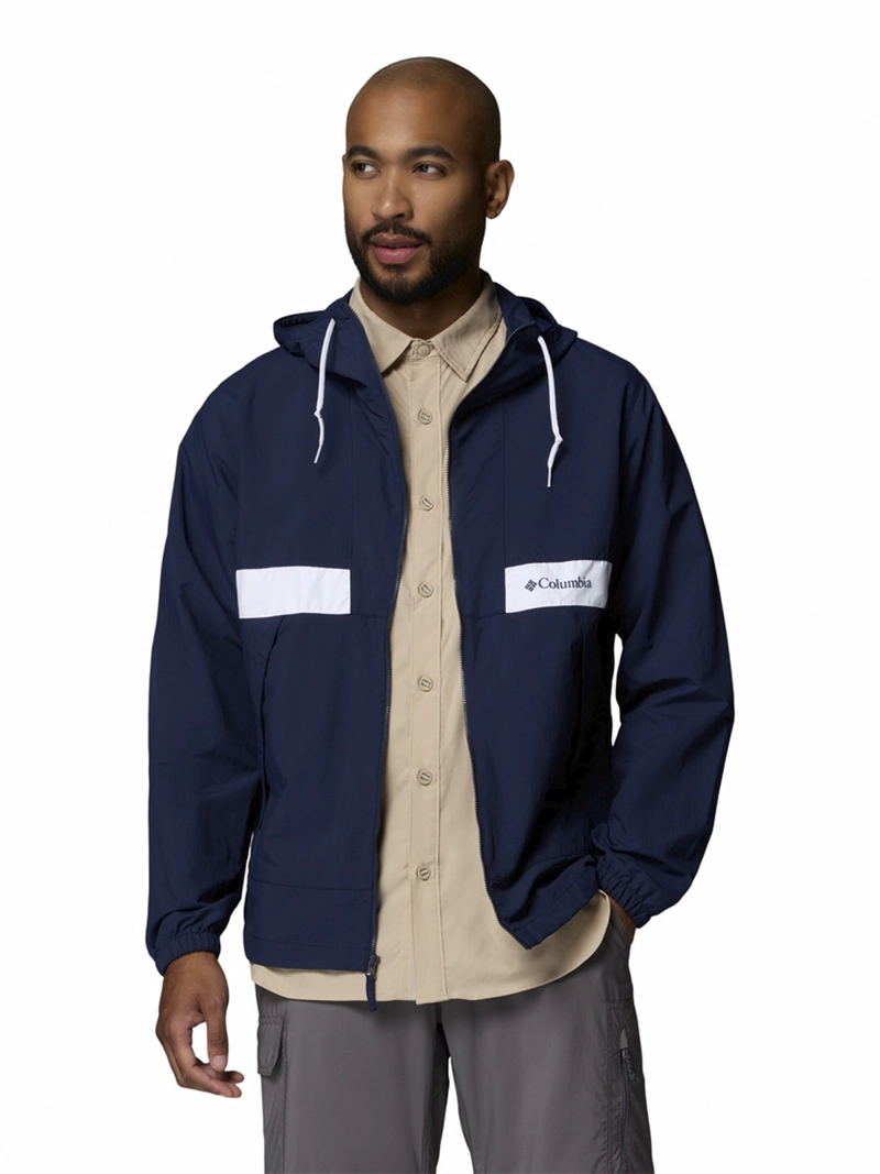 CORTAVIENTO HOMBRE SPIRE VALLEY HOODED AZUL COLUMBIA - 4