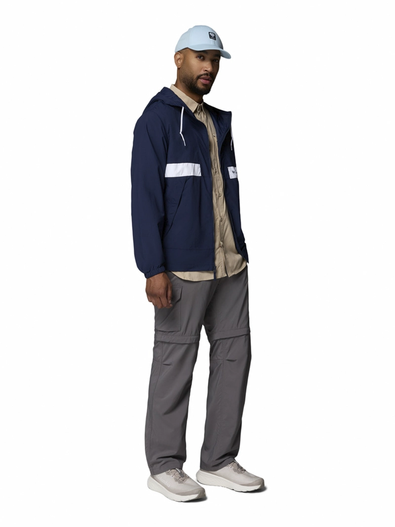 CORTAVIENTO HOMBRE SPIRE VALLEY HOODED AZUL COLUMBIA - 7
