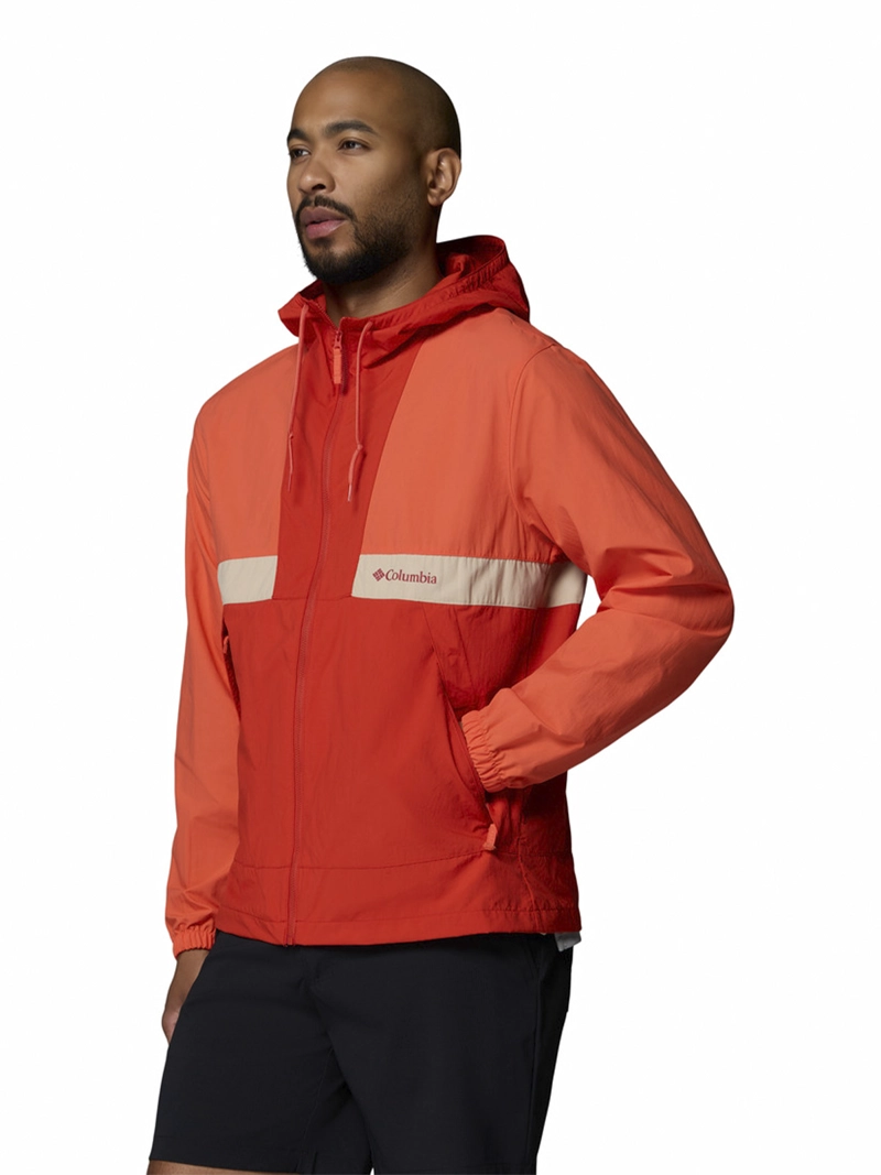 CORTAVIENTO HOMBRE SPIRE VALLEY HOODED NARANJA COLUMBIA - 2