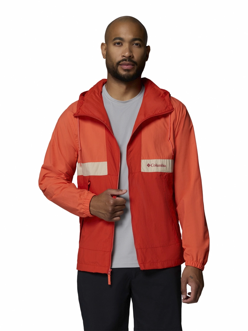 CORTAVIENTO HOMBRE SPIRE VALLEY HOODED NARANJA COLUMBIA - 4