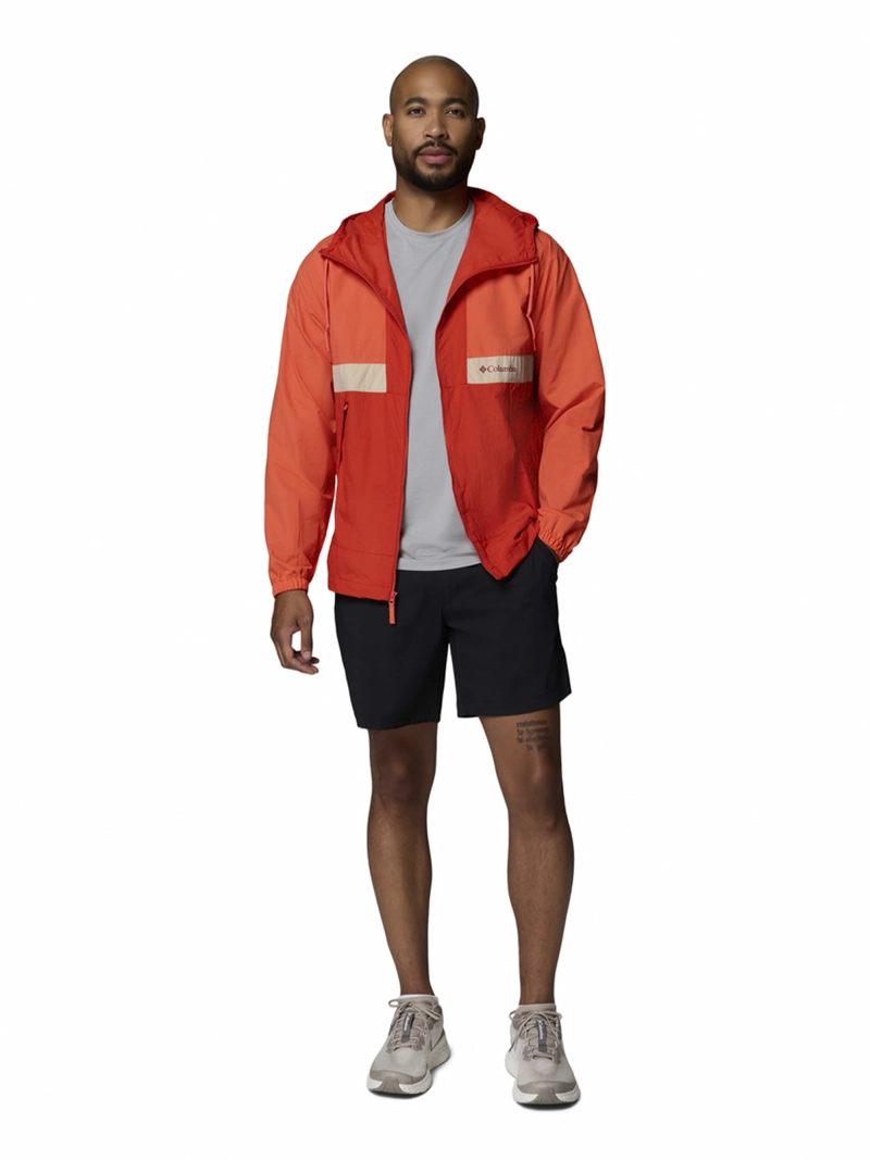 CORTAVIENTO HOMBRE SPIRE VALLEY HOODED NARANJA COLUMBIA - 7