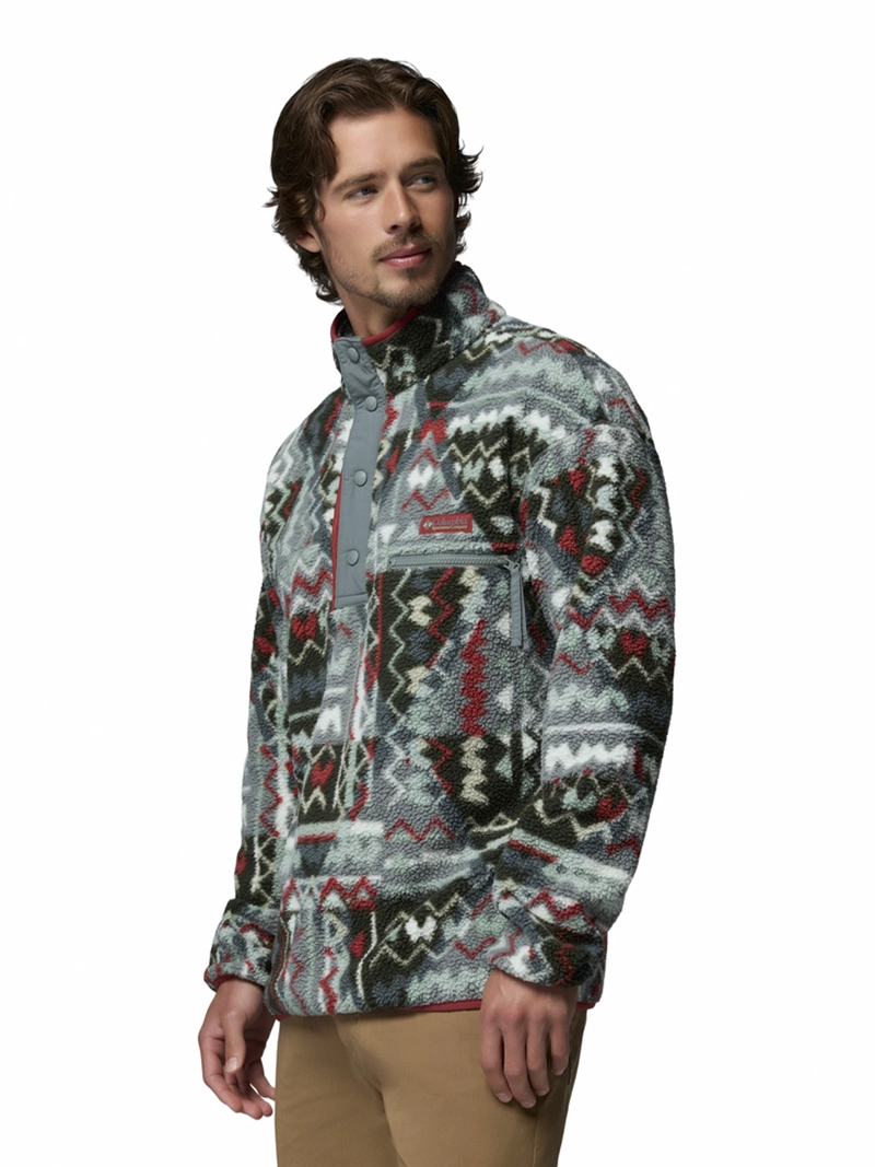 POLAR HOMBRE HELVETIA SNAP FLEECE GRIS COLUMBIA - 2