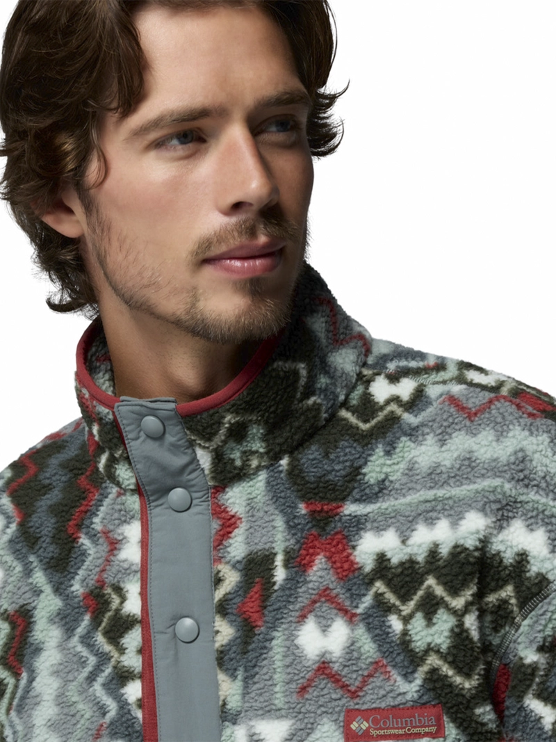POLAR HOMBRE HELVETIA SNAP FLEECE GRIS COLUMBIA - 4