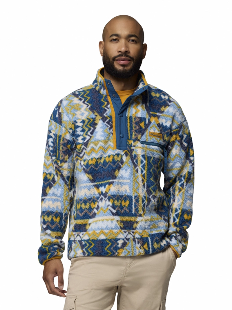POLAR HOMBRE HELVETIA SNAP FLEECE AZUL COLUMBIA - 1