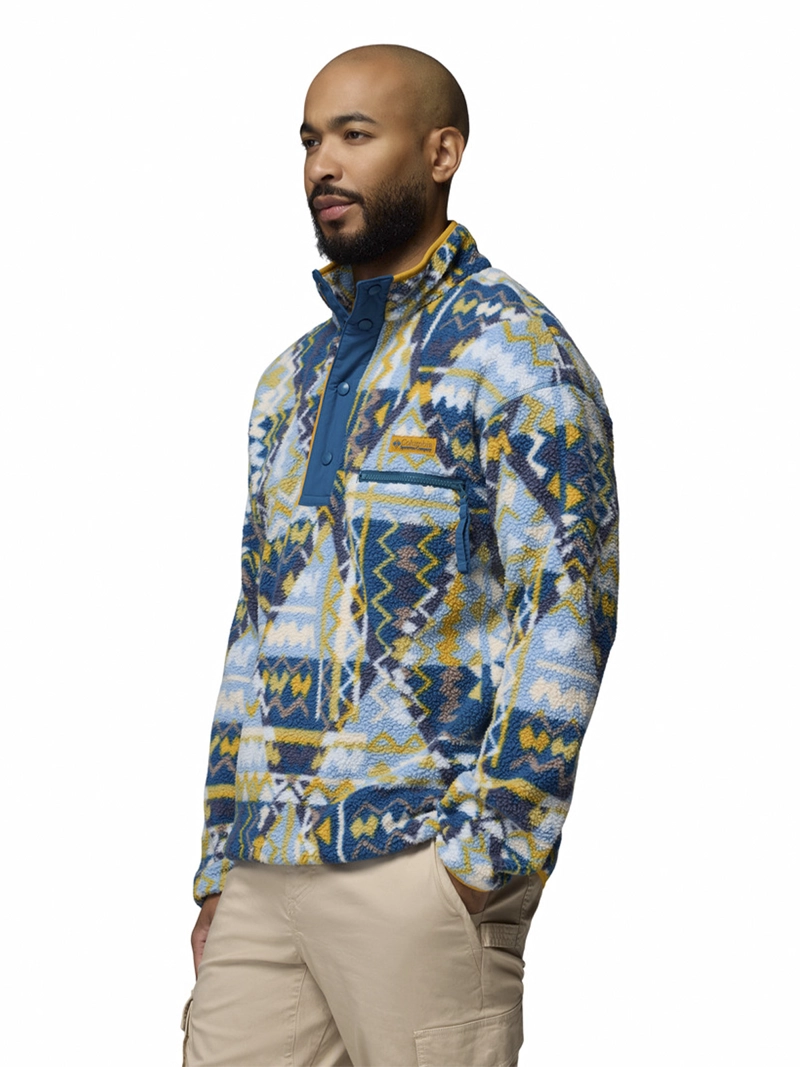 POLAR HOMBRE HELVETIA SNAP FLEECE AZUL COLUMBIA - 2