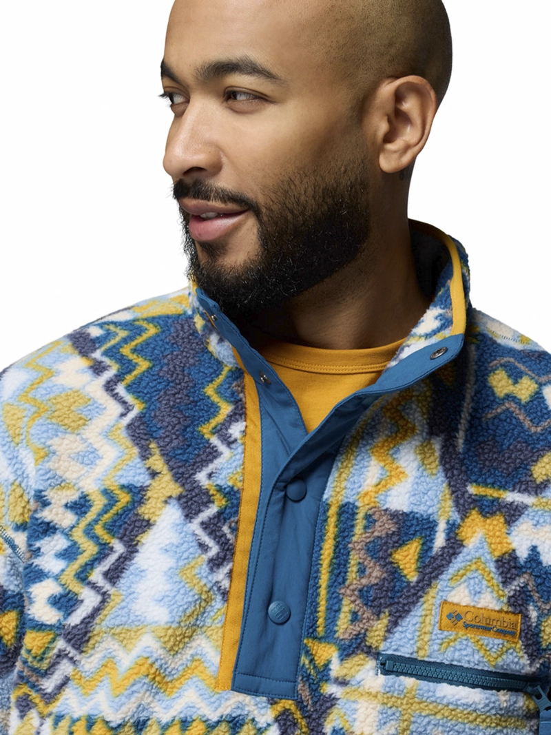 POLAR HOMBRE HELVETIA SNAP FLEECE AZUL COLUMBIA - 4