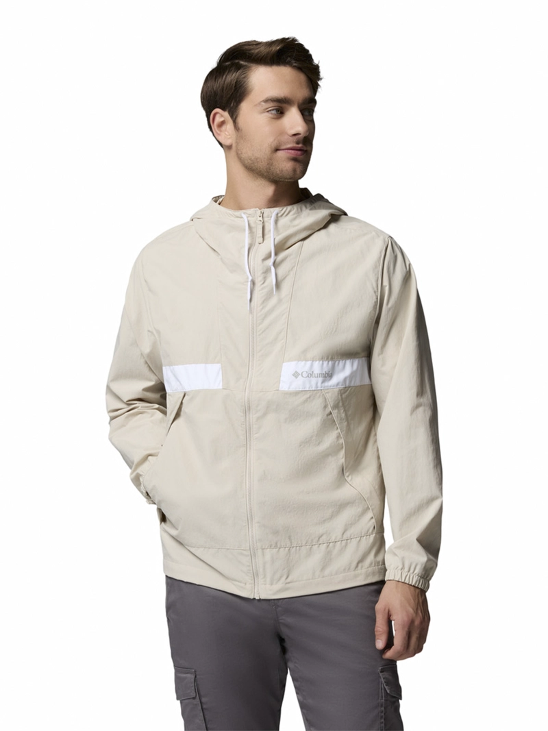 CORTAVIENTO HOMBRE SPIRE VALLEY HOODED GRIS COLUMBIA - 1