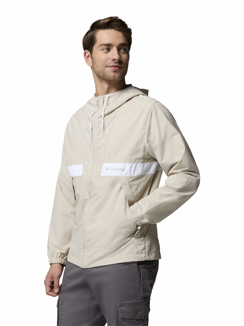 CORTAVIENTO HOMBRE SPIRE VALLEY HOODED GRIS COLUMBIA - 2