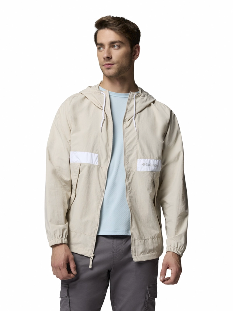 CORTAVIENTO HOMBRE SPIRE VALLEY HOODED GRIS COLUMBIA - 4