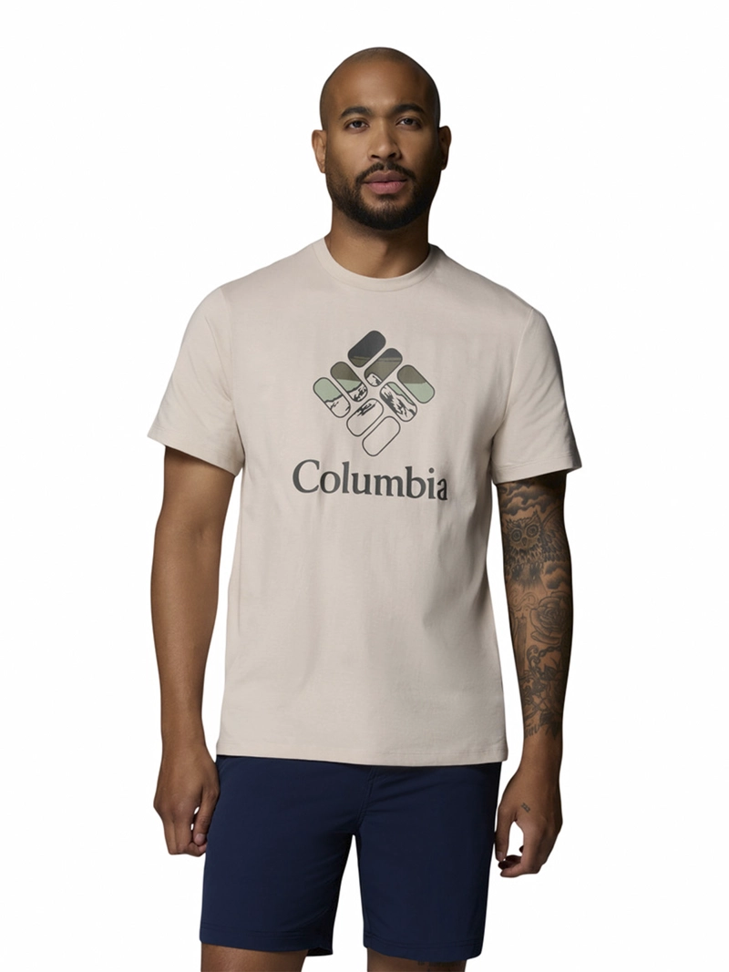 POLERA HOMBRE SEASONAL GRAPHIC T GRIS COLUMBIA - 1