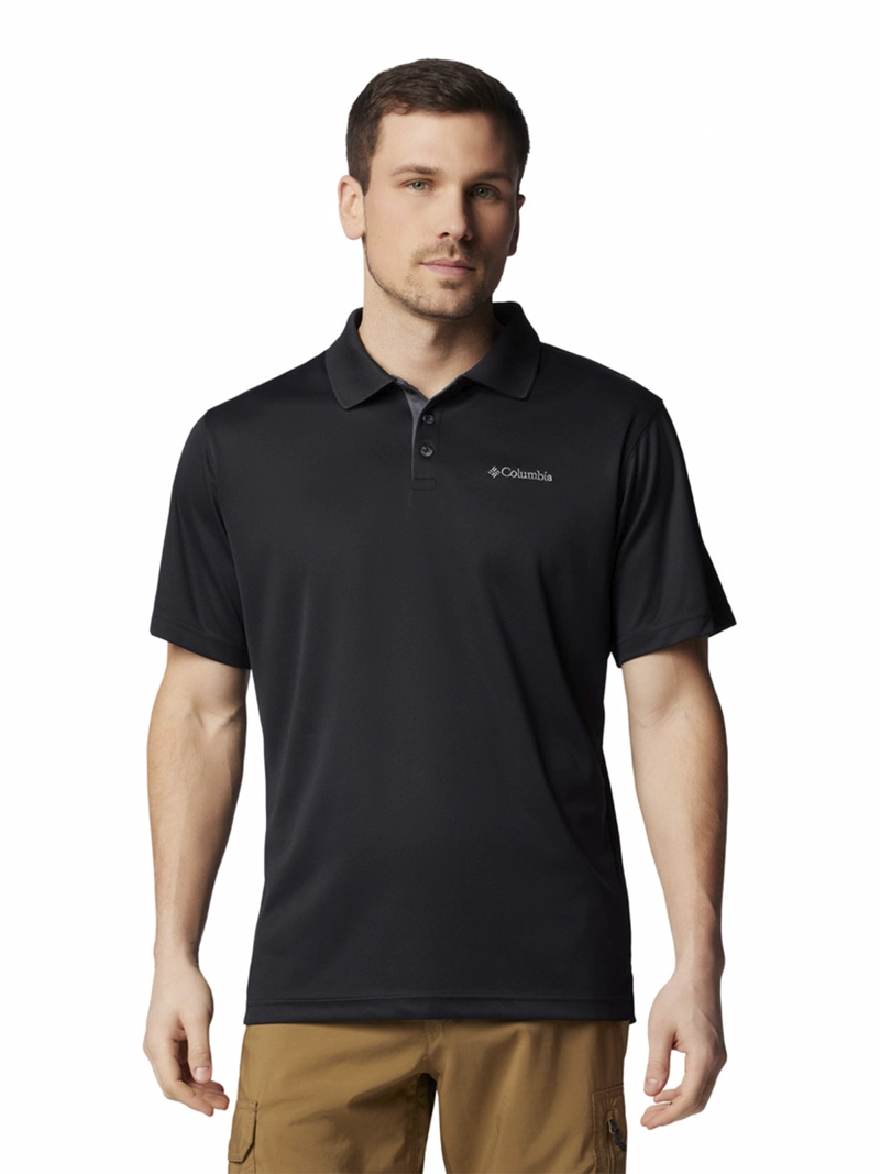 POLERA MANGA CORTA HOMBRE UTILIZER POLO NEGRO COLUMBIA - 1