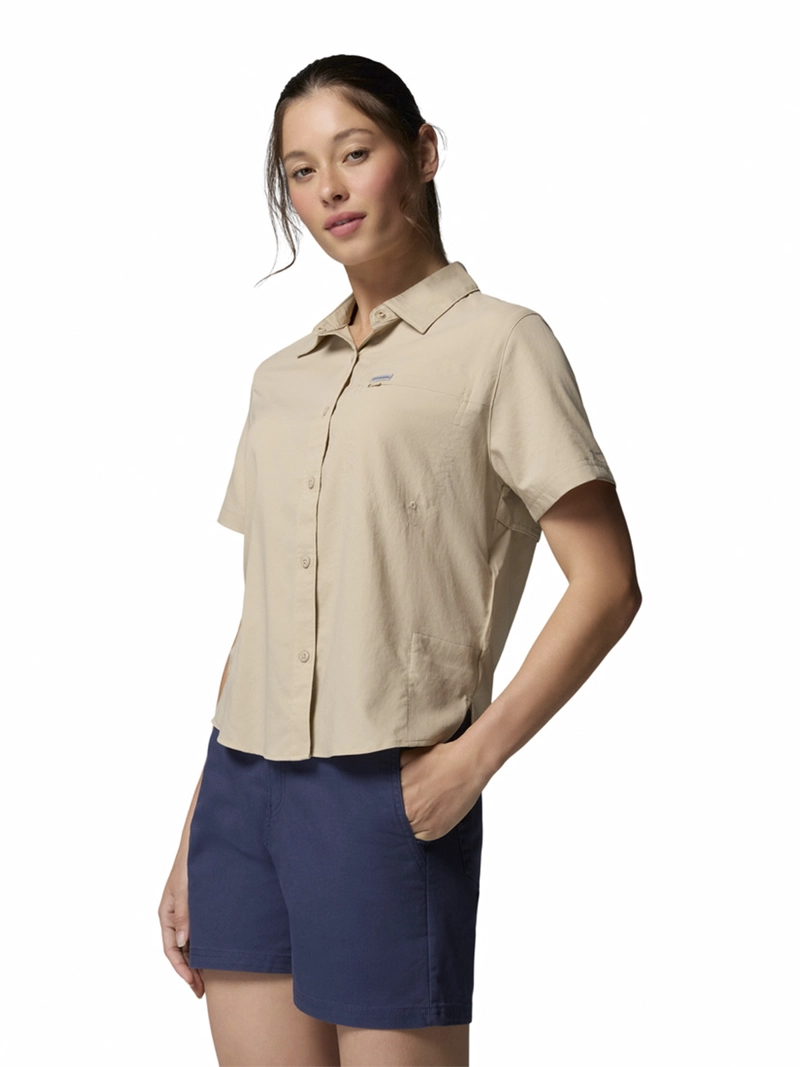 BLUSA RECYCLED MUJER SILVER RID UTILITY BEIGE COLUMBIA - 2