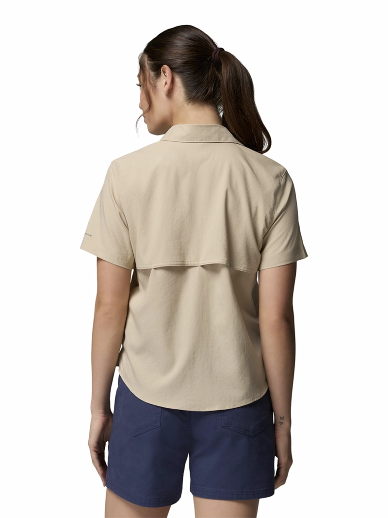 BLUSA RECYCLED MUJER SILVER RID UTILITY BEIGE COLUMBIA - 6