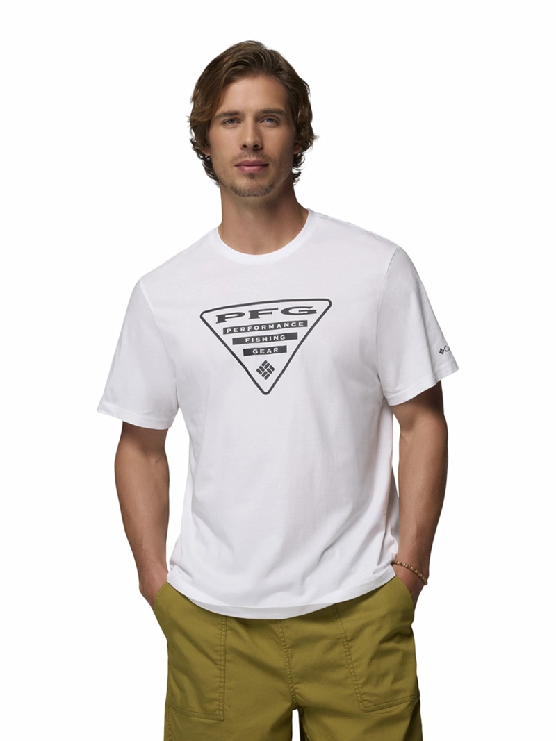 POLERA HOMBRE PFG SHIELD SS BLANCO COLUMBIA - 1