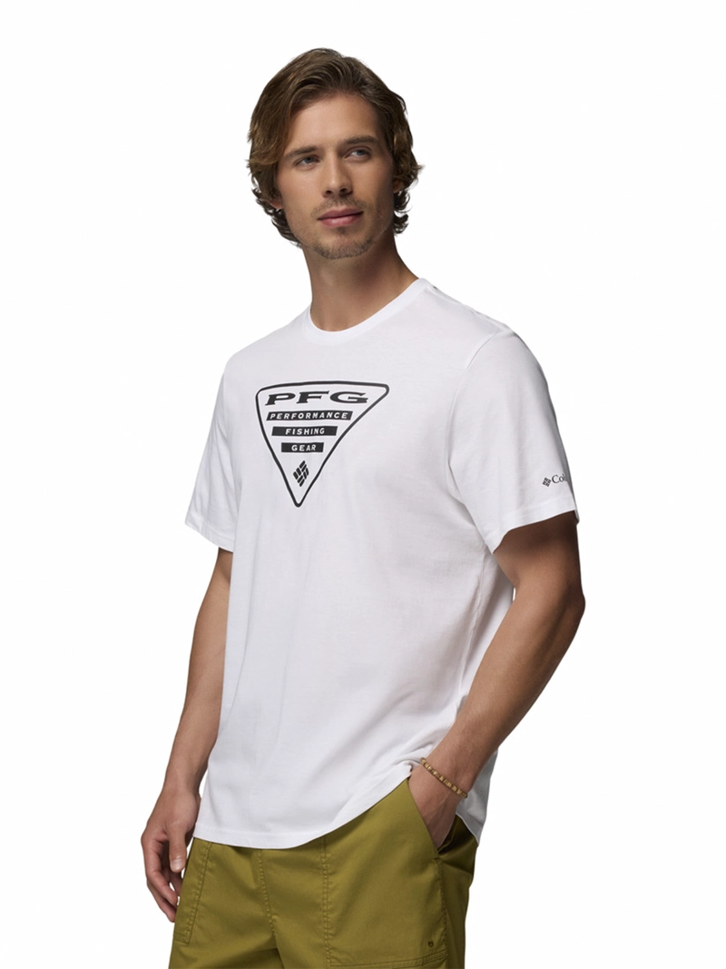 POLERA HOMBRE PFG SHIELD SS BLANCO COLUMBIA - 2