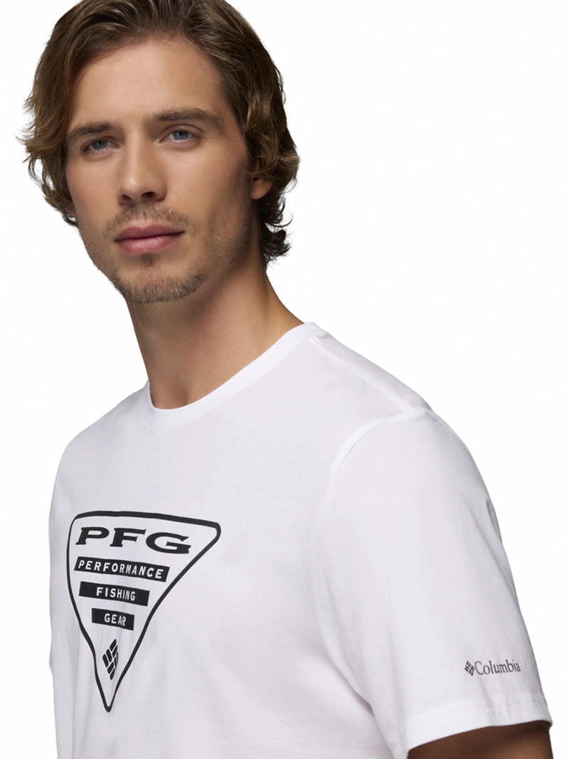 POLERA HOMBRE PFG SHIELD SS BLANCO COLUMBIA - 4