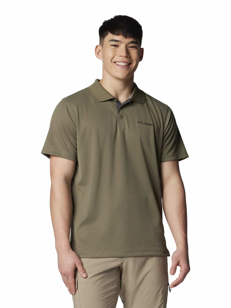 POLERA MANGA CORTA HOMBRE UTILIZER POLO VERDE COLUMBIA - 1