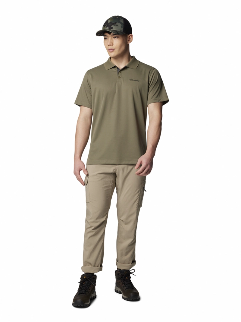 POLERA MANGA CORTA HOMBRE UTILIZER POLO VERDE COLUMBIA - 6