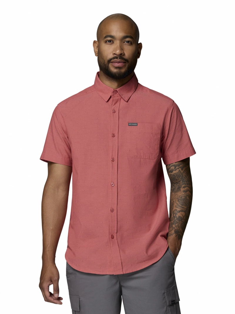 CAMISA HOMBRE RAPID RIVERS NOVELTY ROJO COLUMBIA - 1
