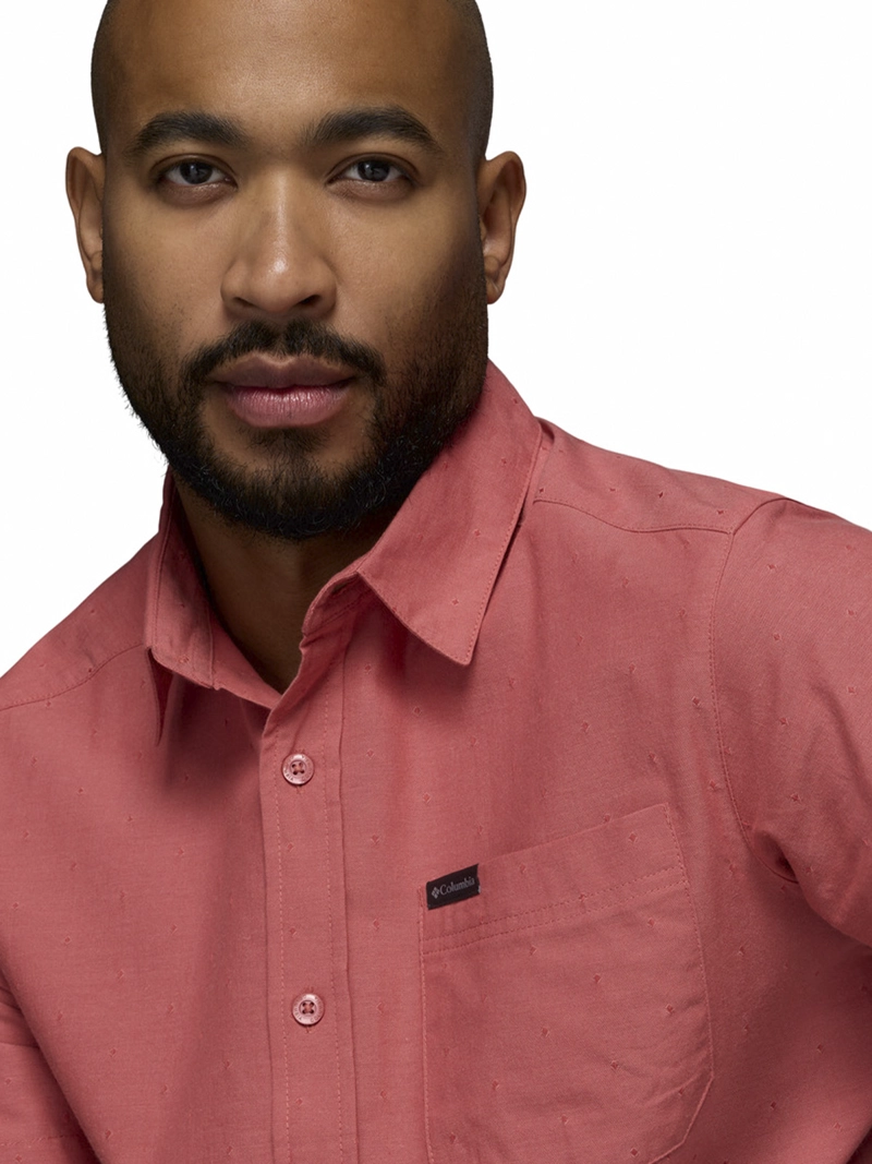 CAMISA HOMBRE RAPID RIVERS NOVELTY ROJO COLUMBIA - 4
