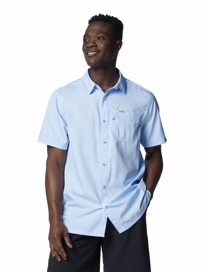 CAMISA HOMBRE SLACK TIDE CAMP CELESTE COLUMBIA - 1