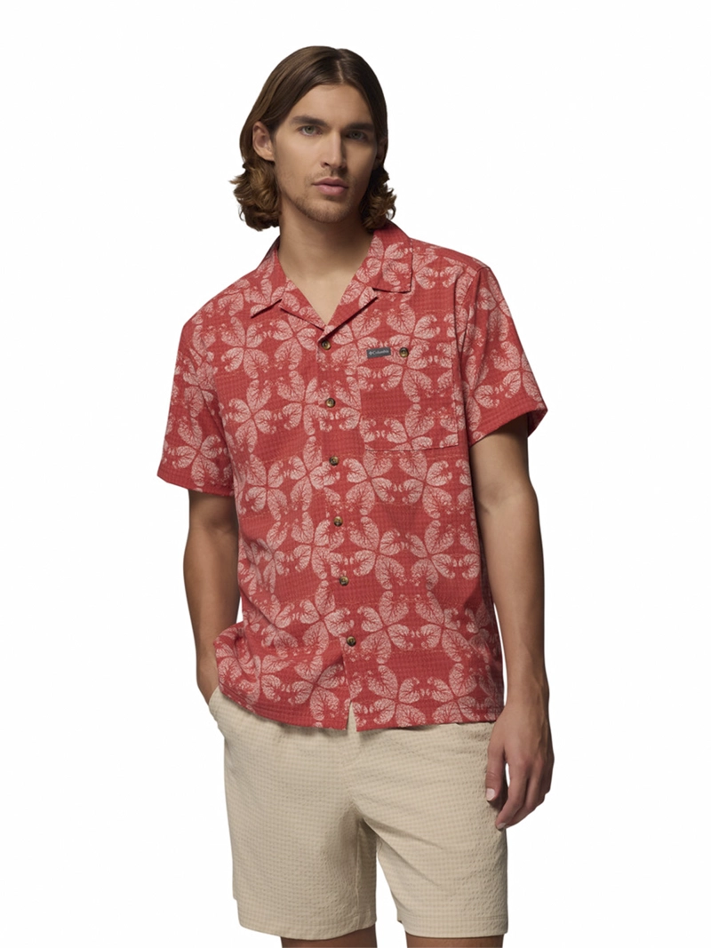 CAMISA HOMBRE UTILIZER PRINT SHIRT ROJO COLUMBIA - 1