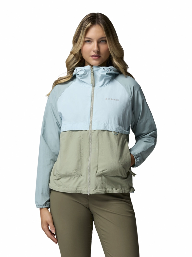 CORTAVIENTO MUJER SPIRE VALLEY WIND BEIGE COLUMBIA - 1