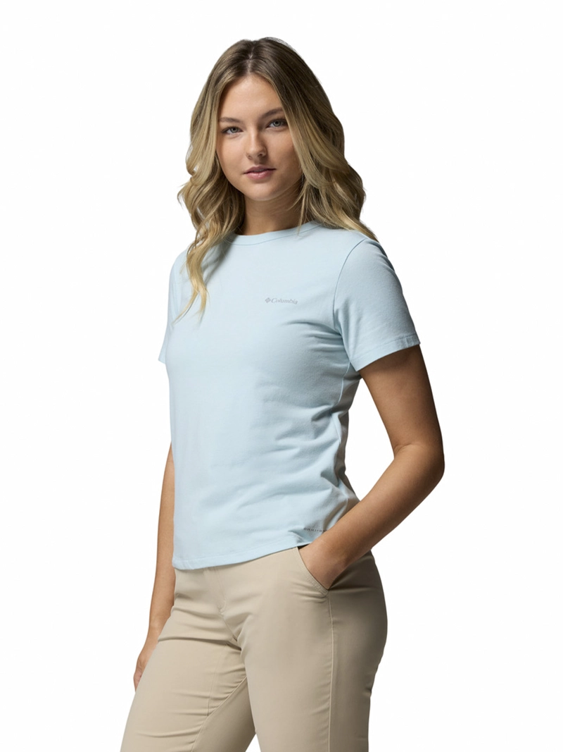 POLERA MANGA CORTA MUJER SUN TREK SS CELESTE COLUMBIA - 2