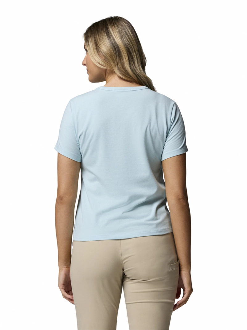 POLERA MANGA CORTA MUJER SUN TREK SS CELESTE COLUMBIA - 5