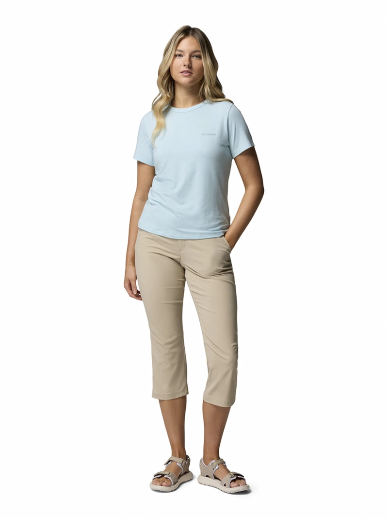POLERA MANGA CORTA MUJER SUN TREK SS CELESTE COLUMBIA - 6