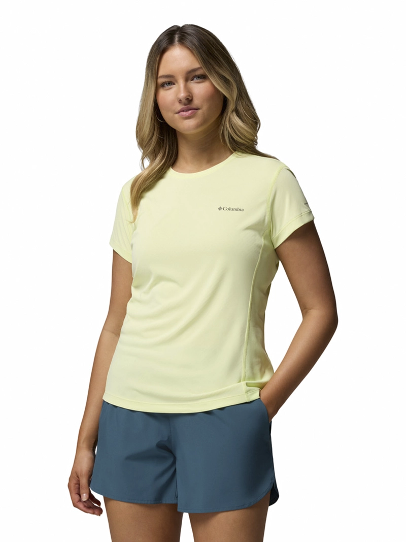 POLERA MUJER ZERO RULES LIGHT SS AMARILLO COLUMBIA - 1