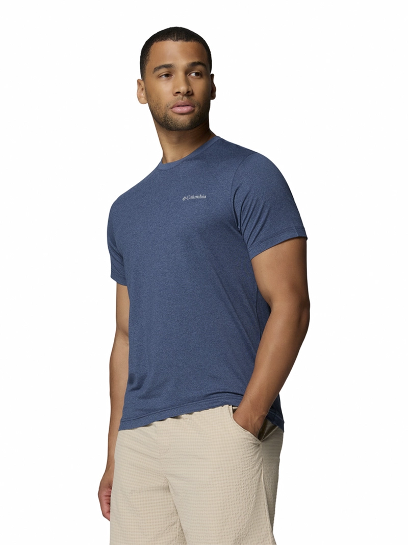 POLERA RECYCLED HOMBRE PARSONS POINT SS AZUL COLUMBIA - 2