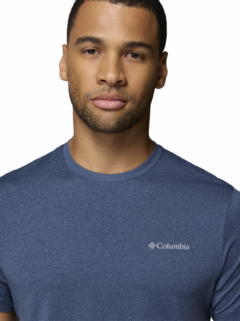 POLERA RECYCLED HOMBRE PARSONS POINT SS AZUL COLUMBIA - 4