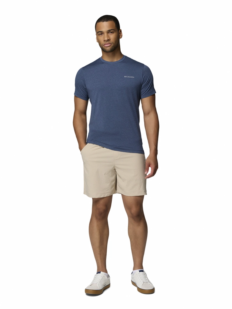 POLERA RECYCLED HOMBRE PARSONS POINT SS AZUL COLUMBIA - 6