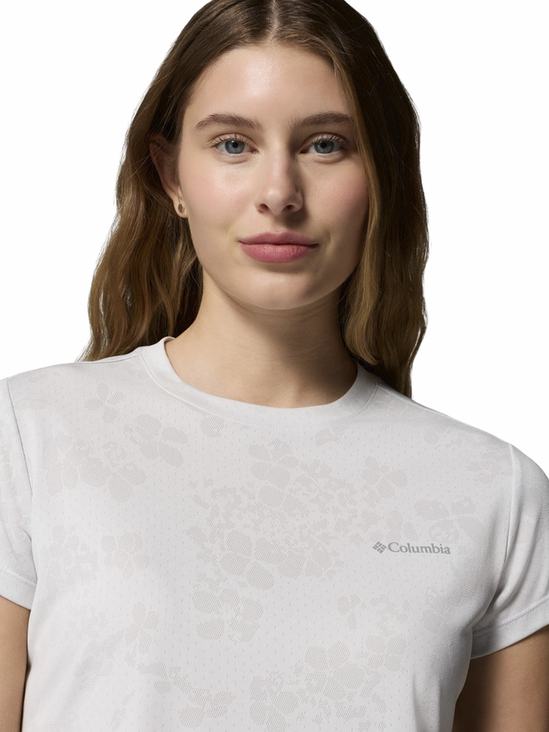 POLERA MUJER BLUEBIRD CANYON II BLANCO COLUMBIA - 4