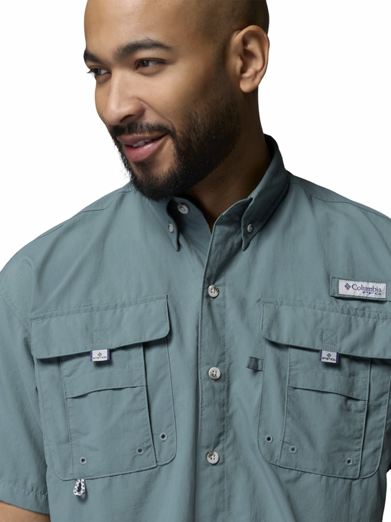 CAMISA HOMBRE BAHAMA II S/S SHIRT AZUL COLUMBIA - 4