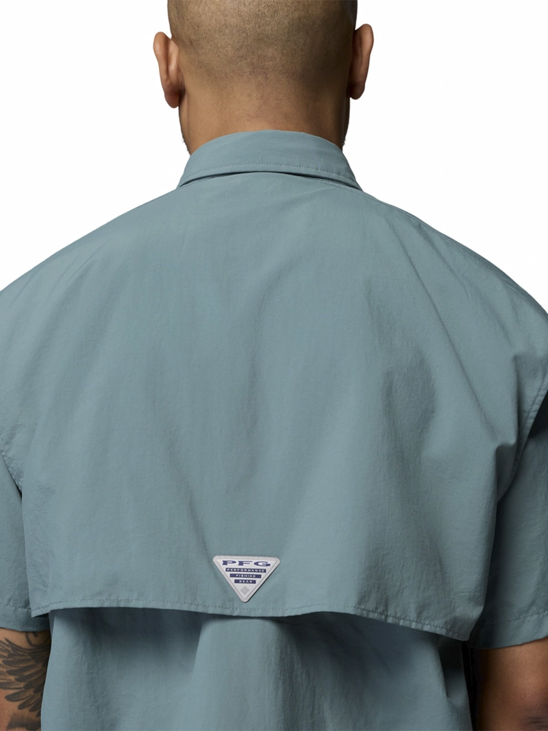 CAMISA HOMBRE BAHAMA II S/S SHIRT AZUL COLUMBIA - 5