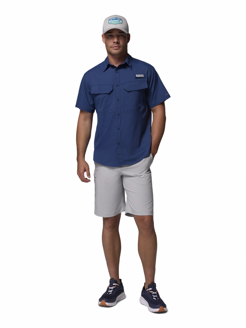 CAMISA HOMBRE SKIFF GUIDE II SHORT AZUL COLUMBIA - 9