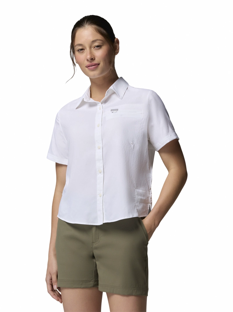 BLUSA RECYCLED MUJER SILVER RID UTILITY BLANCO COLUMBIA - 1