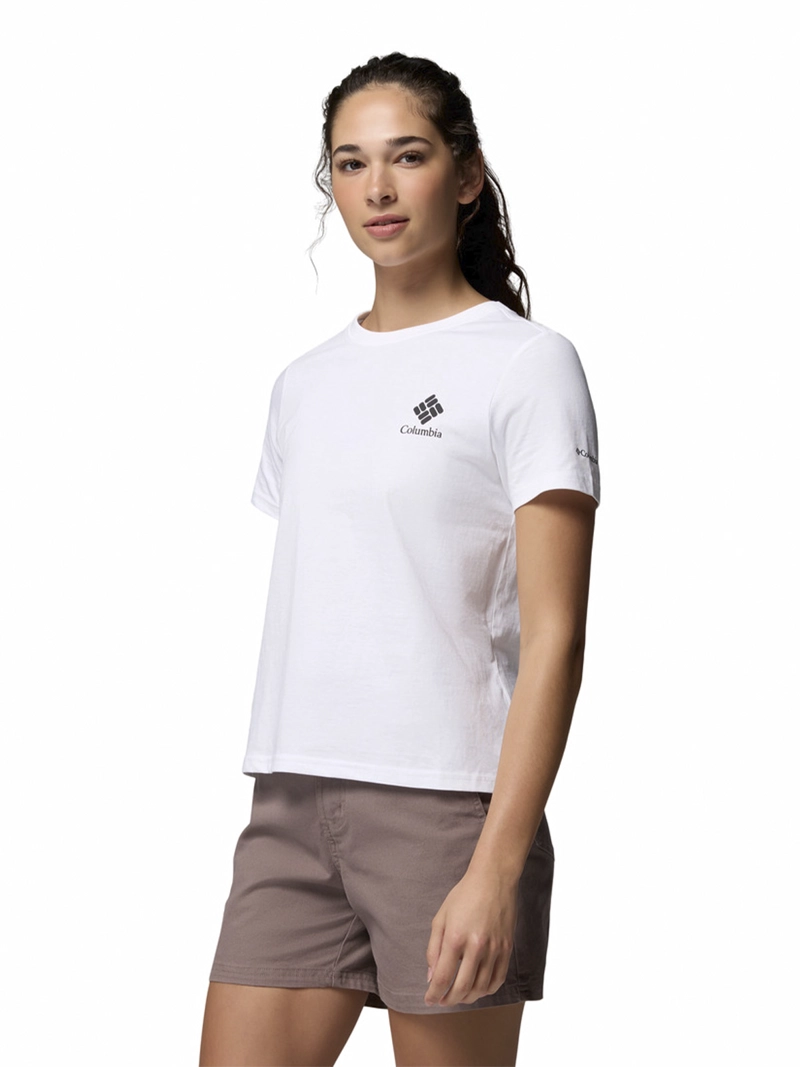POLERA MUJER ROLLING BEND GRAPHIC BLANCO COLUMBIA - 1