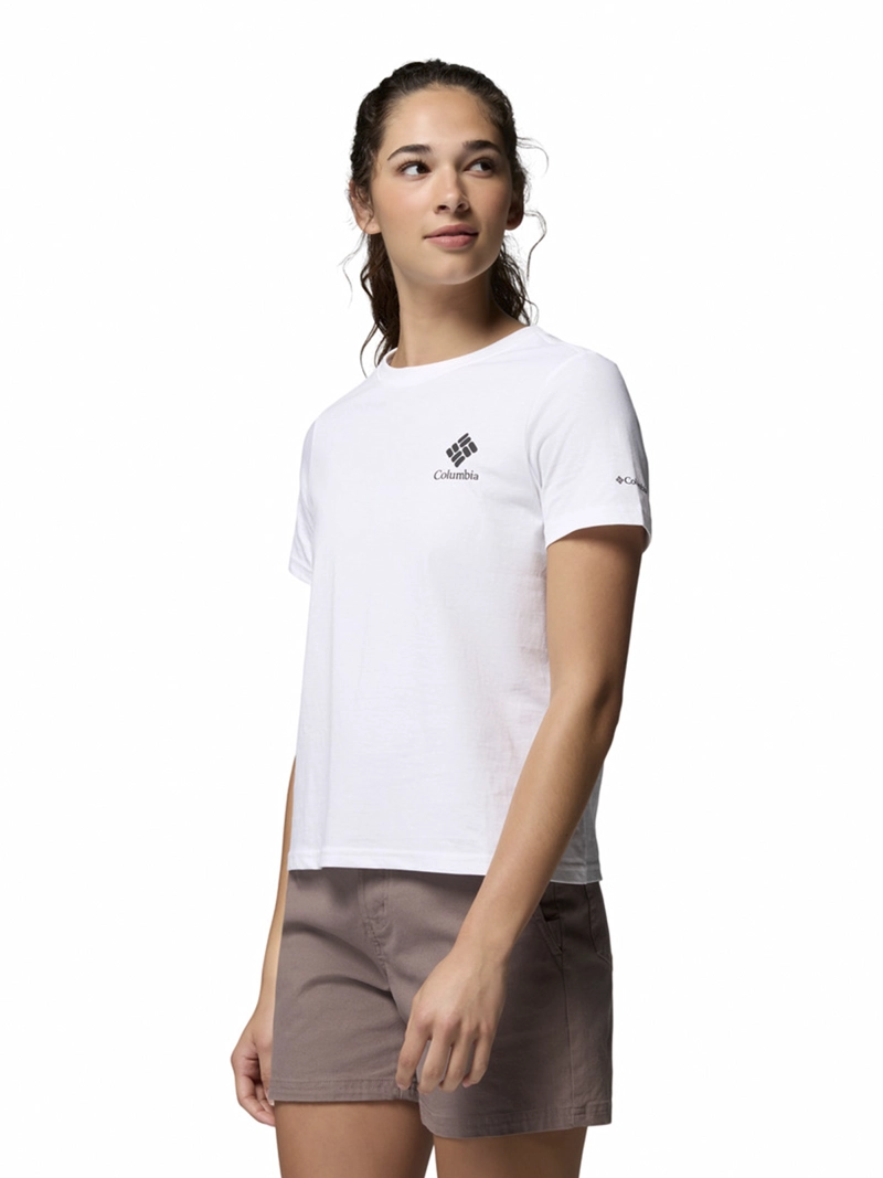 POLERA MUJER ROLLING BEND GRAPHIC BLANCO COLUMBIA - 2
