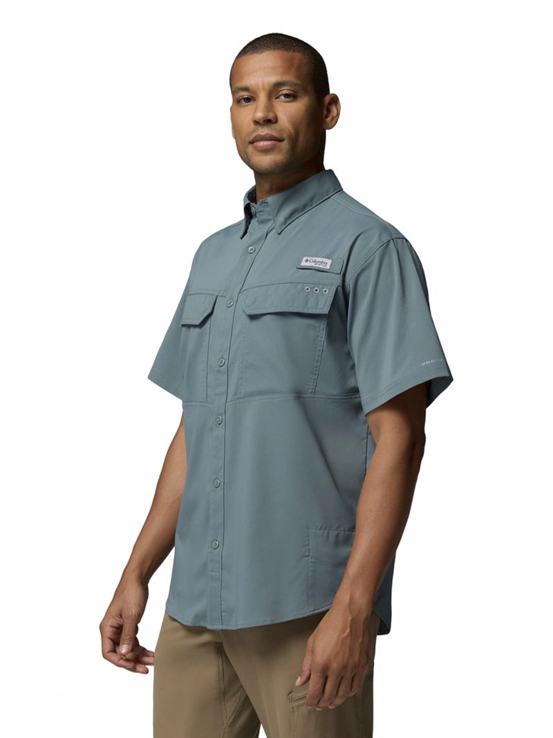CAMISA HOMBRE SKIFF GUIDE II SHORT GRIS COLUMBIA - 2