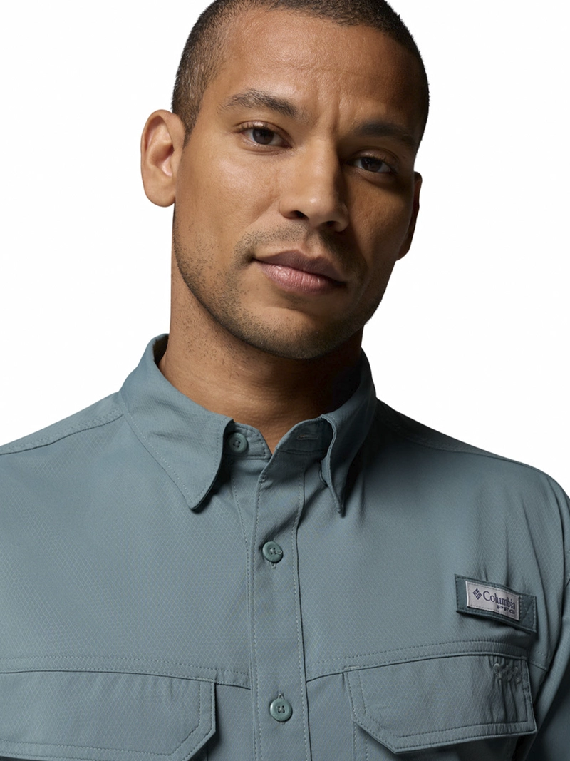 CAMISA HOMBRE SKIFF GUIDE II SHORT GRIS COLUMBIA - 4