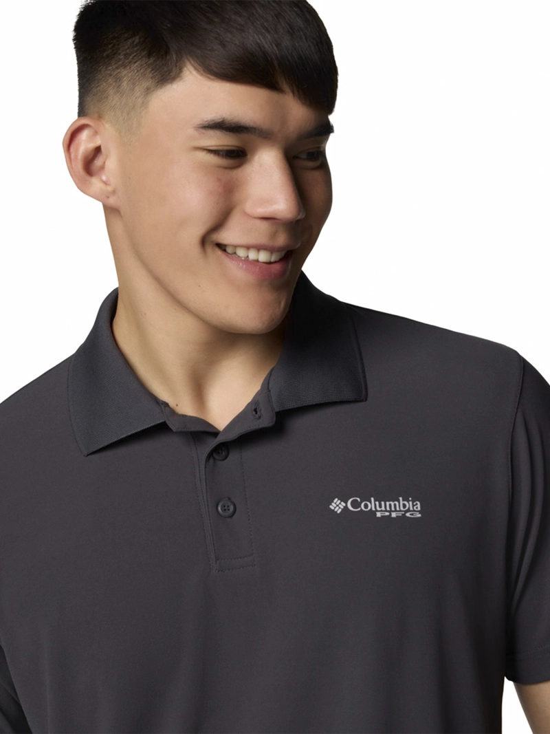 POLERA HOMBRE FREEZER POLO GRIS OSCURO COLUMBIA - 4