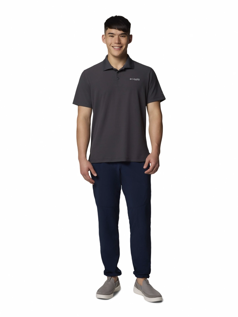 POLERA HOMBRE FREEZER POLO GRIS OSCURO COLUMBIA - 7