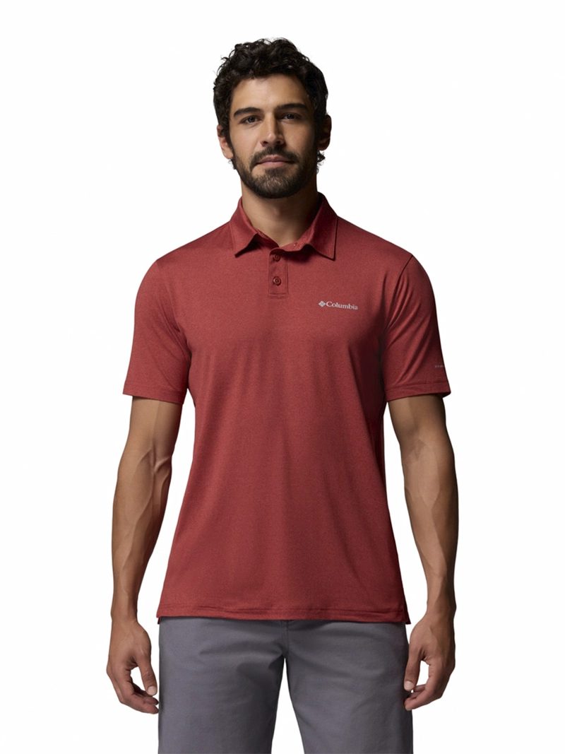 POLERA RECYCLED HOMBRE PARSONS POINT POLO ROJO COLUMBIA - 1