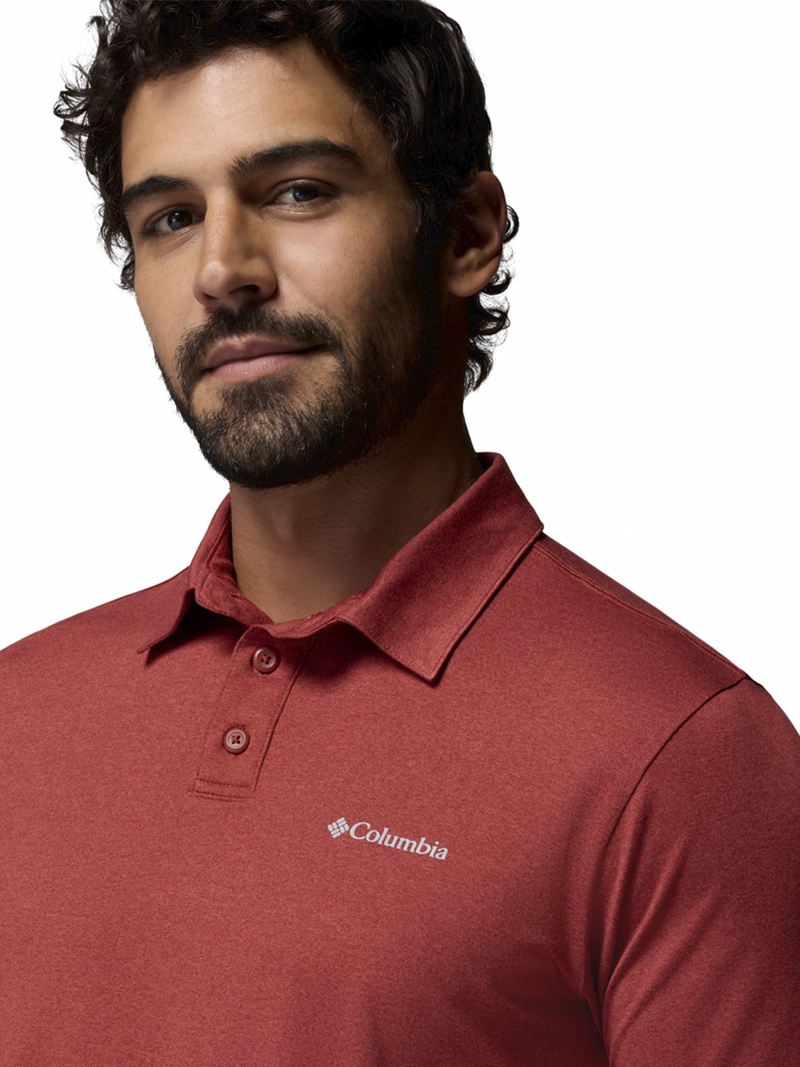 POLERA RECYCLED HOMBRE PARSONS POINT POLO ROJO COLUMBIA - 4