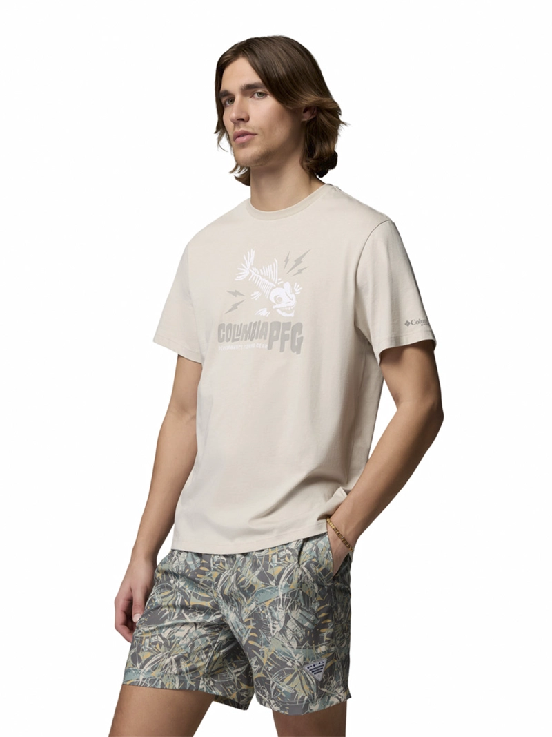 POLERA HOMBRE PFG SHIELD SS GRIS COLUMBIA - 2