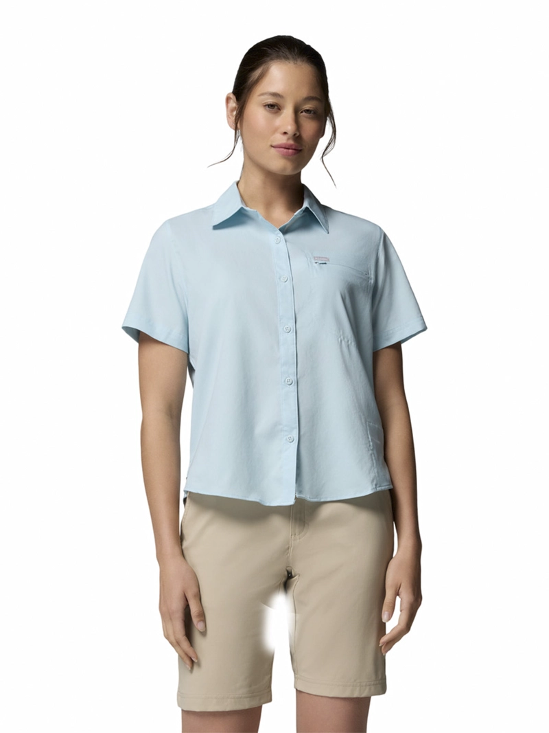 BLUSA MUJER SILVER RID UTILITY CELESTE COLUMBIA - 1