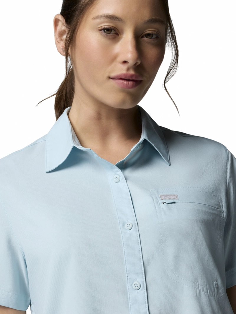 BLUSA MUJER SILVER RID UTILITY CELESTE COLUMBIA - 4